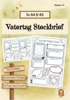 Vorschau - Arbeitsblätter - Vatertag Steckbrief zum Ausfüllen - Deckblatt