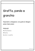 anteprima - Materiale per pittura e bricolage - Disegnare passo dopo passo: Giraffa, panda e granchio - Pagina 2