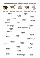 Vorschau - Arbeitsblätter - Tier - Wort suchen - Deckblatt
