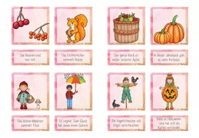Vorschau - Spiele - Zuordnungsspiel - Herbst (Freiarbeit - Lesen) - Seite 1