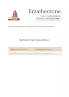Vorschau - Arbeitsblätter - 🧠 Arbeitsblatt – Eigene Haltung reflektieren, Lernfeld 2: Pädagogische Beziehungen gestalten und Gruppenprozesse begleiten - Deckblatt