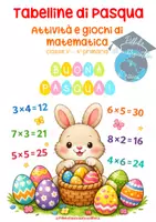 anteprima - Esercizi - Tabelline di Pasqua - Pagina di copertina
