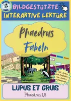 Vorschau - Interaktives Material - Die Fabel Lupus et gruis (Phaedrus 1,8) - bildgestützte interaktive Lektüre - Deckblatt