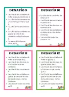 Vista previa - Hojas de trabajo - Desafíos números de 4 cifras - página 3