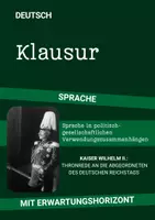 Vorschau - Arbeitsblätter - Materialpaket Q1/Q2 Klausuren: Sprache in politisch-gesellschaftlichen Zusammenhängen | Büchner, Wilhelm II., Stresemann, Wels + EWH - Seite 1