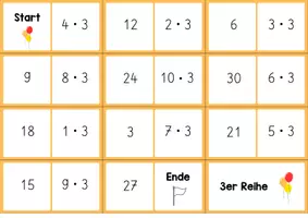 Vorschau - Aufgabenkarten - Einmaleins Spiele - 3er Reihe - Seite 3