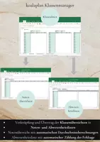Vorschau - Lehrpläne/Lehrermaterial - koalaplan Klassenmanager Excel-Planung - Deckblatt