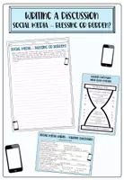 Vorschau - Arbeitsblätter - Social Media Habits - Written Discussion - Deckblatt