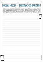 Vorschau - Arbeitsblätter - Social Media Habits - Written Discussion - Seite 2