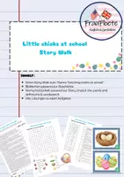 Vorschau - Arbeitsblätter - Easter Story Walk - Little chicks at school - Deckblatt