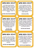 Vorschau - Stationenlernen - Was bin ich? Sommer-Rätselkarten - Seite 1