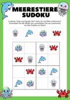 Vorschau - Spiele - Meerestiere Sudoku für Grundschule - Seite 1