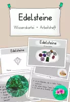 Vorschau - Aufgabenkarten - Steine Wissenskartei - dreifach differenziert - Deckblatt