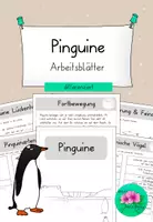Vorschau - Arbeitsblätter - Pinguine🐧 tolle Arbeitsblätter - Deckblatt