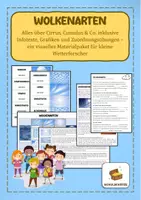 Vorschau - Arbeitsblätter - Wolkenarten - Alles über Cirrus, Cumulus & Co. - Deckblatt