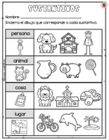 Vista previa - Hojas de trabajo - ACTIVIDADES DE SUSTANTIVOS - página 3