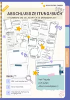 Vorschau - Arbeitsblätter - Abschlusszeitung Grundschule – „Das bin ich" | Erinnerungsbuch, Steckbrief - Deckblatt