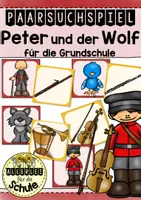 Vorschau - Arbeitsblätter - Paarsuchspiel Peter und der Wolf für die Grundschule - Deckblatt