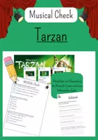 Vorschau - Arbeitsblätter - Musical "Tarzan" - Arbeitsblatt Musical Check mit Hörbeispielsaufgabe - Deckblatt