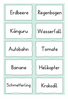 Vorschau - Aufgabenkarten - Silben schwingen- Nomen Wortkarten - Seite 3
