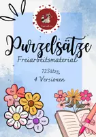 Vorschau - Stationenlernen - Purzelsätze - Frühling / Blumenbeet (4 Versionen) - Deckblatt