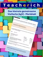 Vorschau - Merkblätter - Das kleinste gemeinsame Vielfache (kgV) - Merkblatt - Deckblatt