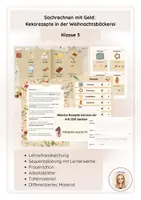 Vorschau - Stundenentwürfe - Sachrechnen mit Geld: Keksrezepte in der Weihnachtsbäckerei - Deckblatt