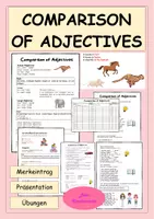 Vorschau - Stundenentwürfe - Comparison of Adjectives – Steigerung von Adjektiven im Englischen: Regeln, Übungen & Präsentation - Deckblatt