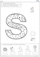 Vorschau - Arbeitsblätter - Buchstabe S Ausmalbilder Klasse 1 - Buchstabe schreiben, Anlauttraining, Malen nach Zahlen & Rechnen bis 20 - Seite 2