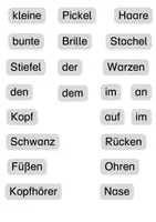Vorschau - Arbeitsblätter - Kreativwerkstatt
Lesen - Legen - Schreiben - Sätze bilden
Lustige Unsinnsätze mit Tierbildern - Seite 2