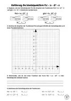 Vorschau - Arbeitsblätter - Qudaratische Funktionen: Die Scheitelpunktform f(x) = (x-d)² + e - Seite 2