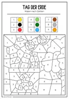 Vorschau - Arbeitsblätter - Malen nach Zahlen - Tag der Erde - Seite 3