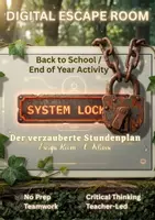 Vorschau - Spiele - Escape Room 6. Klasse – Fächer Spiel | Digital & No Prep - Deckblatt
