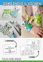 Vorschau - Mal- und Bastelvorlagen - Kronen & Armbänder basteln - Kreativ zum Tag der Erde - Deckblatt
