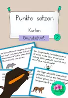 Vorschau - Aufgabenkarten - Satzgrenzen erkennen und Punkte setzen 2 - Grundschrift - Deckblatt