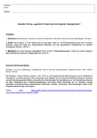 Vorschau - Klassenarbeiten - Klausur Versailler Vertrag Karikaturanalyse | Frieden oder Zwangsfrieden? Geschichte Oberstufe Q1/Q2 mit Erwartungshorizont - Seite 1