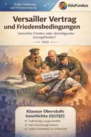 Vorschau - Klassenarbeiten - Klausur Versailler Vertrag Karikaturanalyse | Frieden oder Zwangsfrieden? Geschichte Oberstufe Q1/Q2 mit Erwartungshorizont - Deckblatt