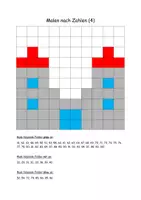 Vorschau - Arbeitsblätter - "Malen nach Zahlen" an der Hundertertafel - Deckblatt