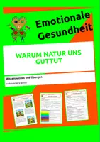 Vorschau - Arbeitsblätter - Warum Natur uns guttut - Wissenswertes und Aufgaben - Deckblatt