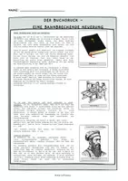 Vorschau - Arbeitsblätter - Der Buchdruck - eine bahnbrechende Neuerung - Seite 1