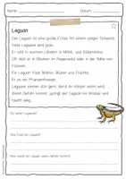 Vorschau - Arbeitsblätter - Sachtext Leguan - Seite 1