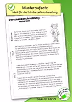 Vorschau - Arbeitsblätter - Personenbeschreibung – Musteraufsatz, Beispiele & Wortsammlung - Seite 1