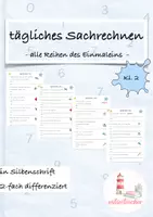 Vorschau - Arbeitsblätter - Einmaleins Sachrechnen/ Textaufgaben Arbeitsblätter - Deckblatt