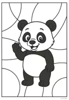 Vorschau - Mal- und Bastelvorlagen - Pandaklasse Ausmalbilder - Klassentier Panda - Seite 2