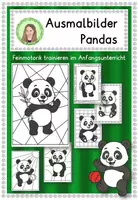 Vorschau - Mal- und Bastelvorlagen - Pandaklasse Ausmalbilder - Klassentier Panda - Deckblatt