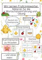 Vorschau - Unterrichtsreihen - FRÜHLING / Wortschatz (DaZ / DaF) - Unterrichtsmaterial, Spiele - Deckblatt