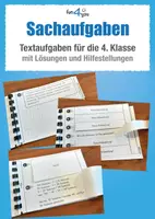 Vorschau - Arbeitsblätter - Sachaufgaben Mathe Klasse 4 – Knobelheft mit Lösungen | Logisches Denken & Zahlenverständnis - Deckblatt