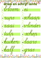 Voorbeeld - Spellen - Lente - draai en schrijf - Pagina 3