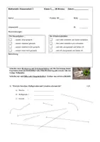 Vorschau - Arbeitsblätter - Mathematik Klassenarbeit mit Lernblatt - Klasse 5 - Geometrie - Seite 2