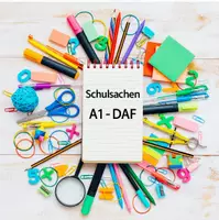 Vorschau - Arbeitsblätter - Arbeitsblatt von Schulsachen- DAF/ DAZ - Deckblatt